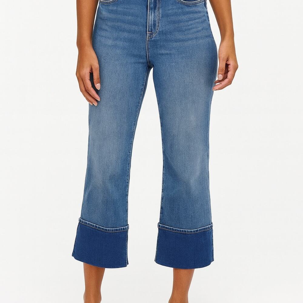 L'agence  Jeans High Rise Crop Cuff Coated Camila